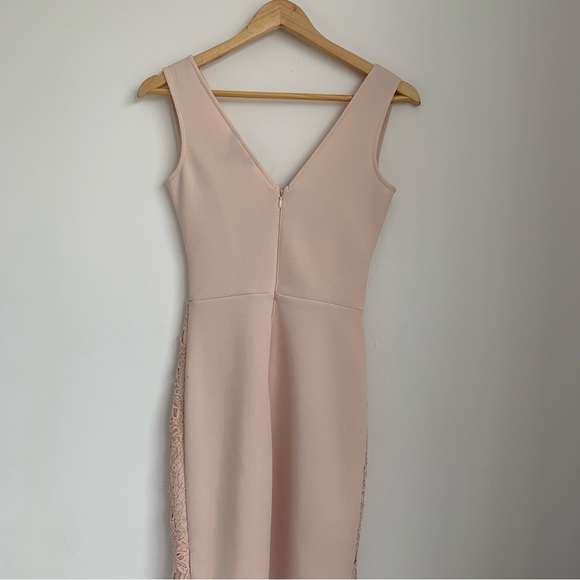 Lipsy London - Designer Pink Lace Detail Bodycon Dress - Picture 8 of 13
